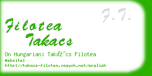 filotea takacs business card